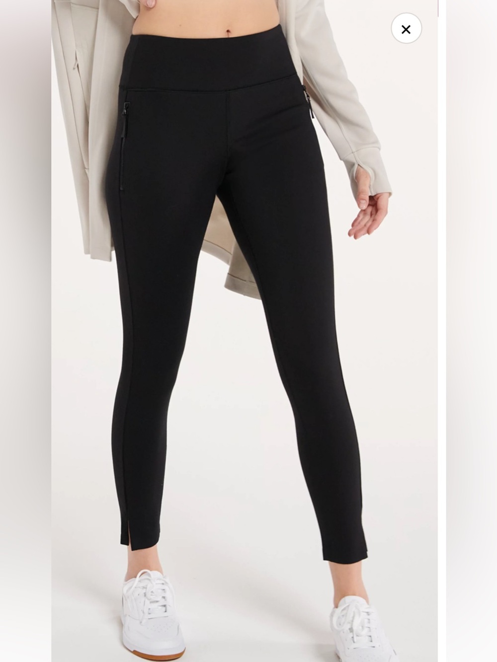 Flex Elevate Ponte Pant Black Slim Fit Leggings, size XS, NWT